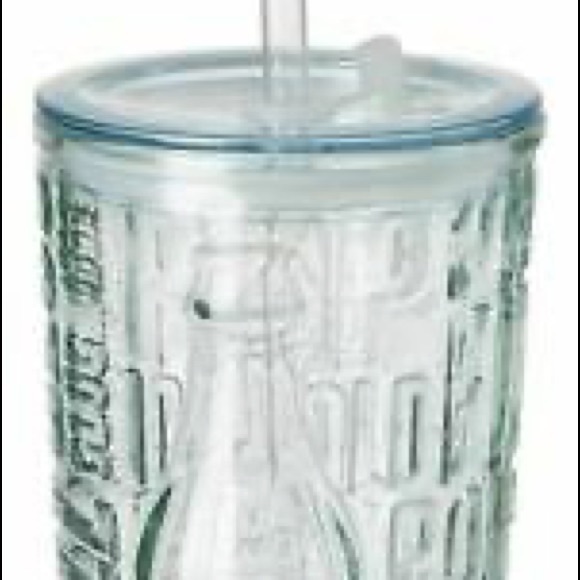 Coca Cola Glass Tumbler with lid, 17 oz., vintage - Picture 6 of 8